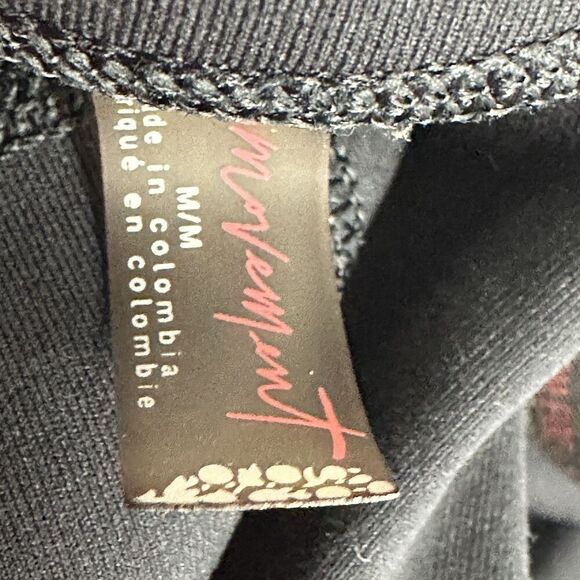 Free People FP Movement Shanti Straight Leg Pants Womens M Black Crossover Waist - Picture 13 of 15